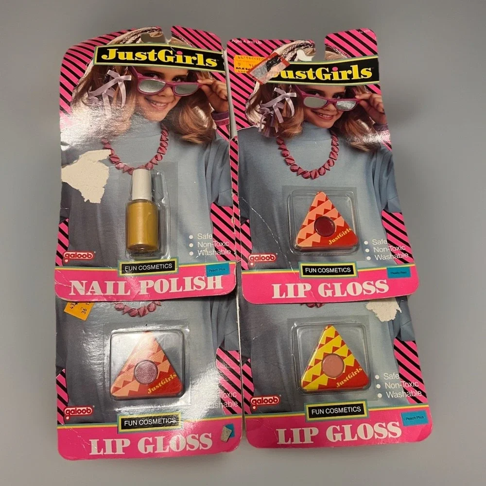 Just Girls Galoob Lip Gloss Kit/nail Polish Kit lot Of (4) Vintage 1988